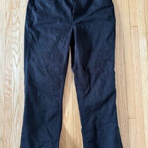 J. Crew Black Mid-Rise Flare Crop